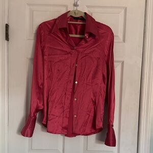 The Limited Coral Button-Up Blouse